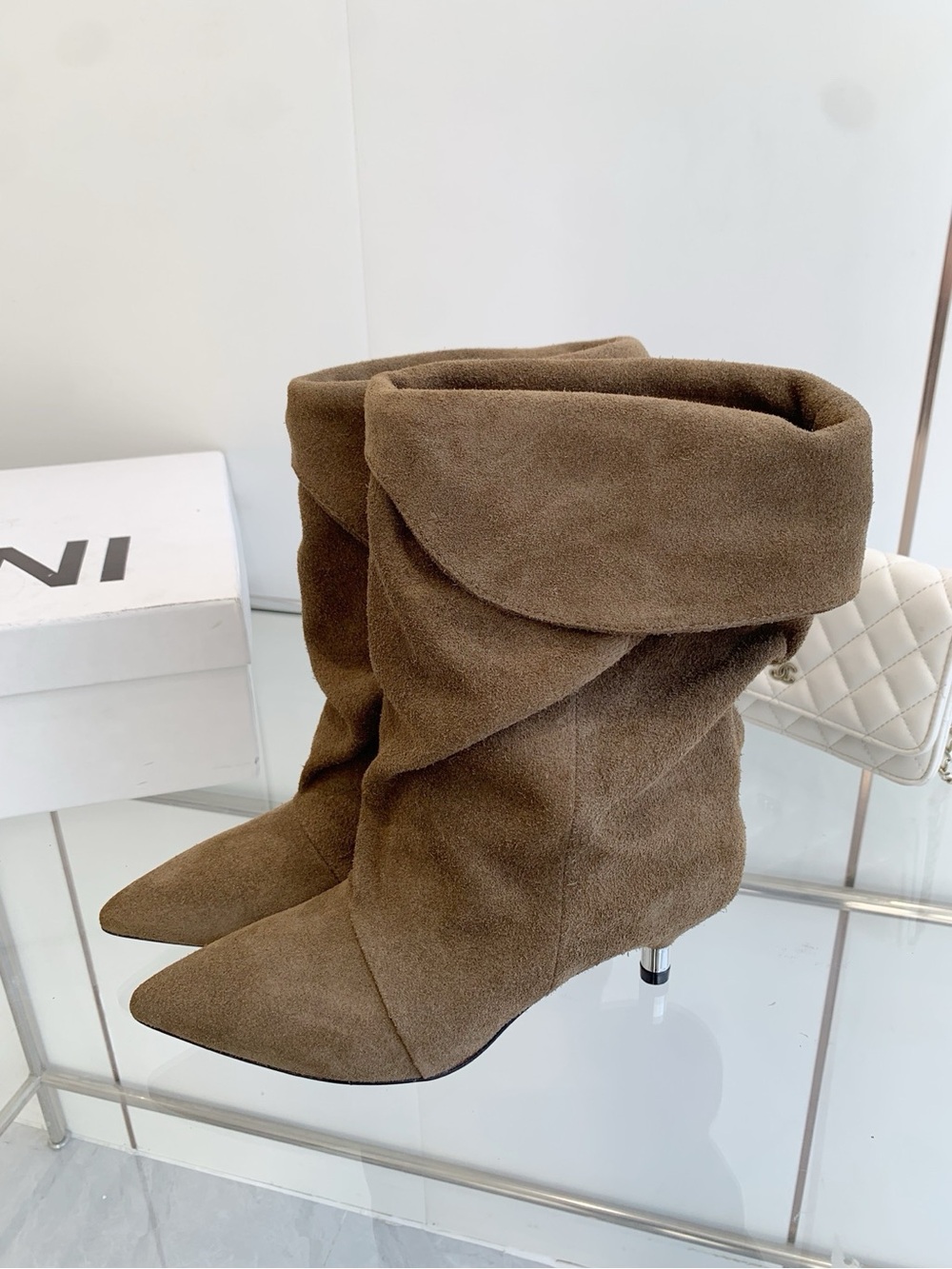 Isabel Marant Brown Suede Slouchy Pointed-Toe Ankle Boots - Picture 5 of 6